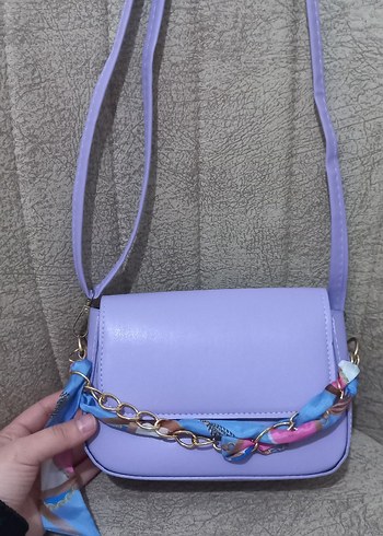 Mor Zincir Detaylı Kadın Çanta - Görsel 9