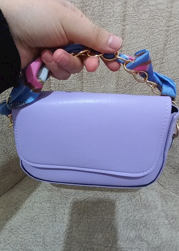 Mor Zincir Detaylı Kadın Çanta - Görsel 16