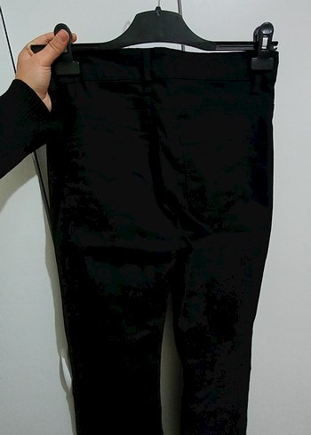 Siyah Düğmeli Kadın Denim Pantolon - Görsel 10