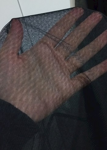 Drapeli Siyah Uzun Tütü Etek - Görsel 4