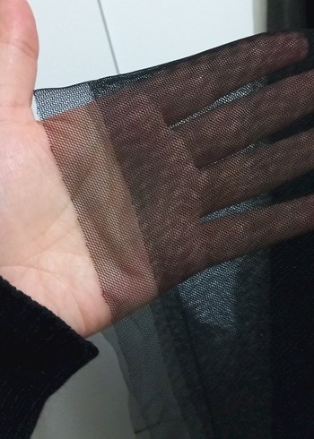 Drapeli Siyah Uzun Tütü Etek - Görsel 5