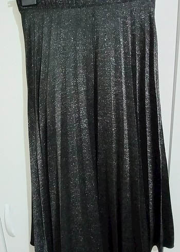 Gri Pilili Uzun Kadın Etek - Görsel 8