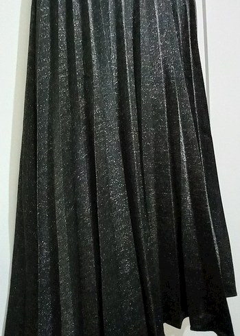 Gri Pilili Uzun Kadın Etek - Görsel 6