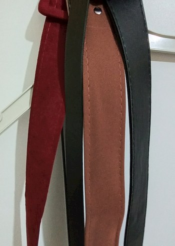 Bordo Süet Tokalı Kadın Kemer - Görsel 5