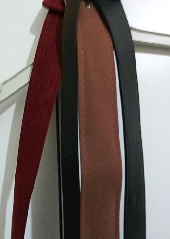 Bordo Süet Tokalı Kadın Kemer - Görsel 6