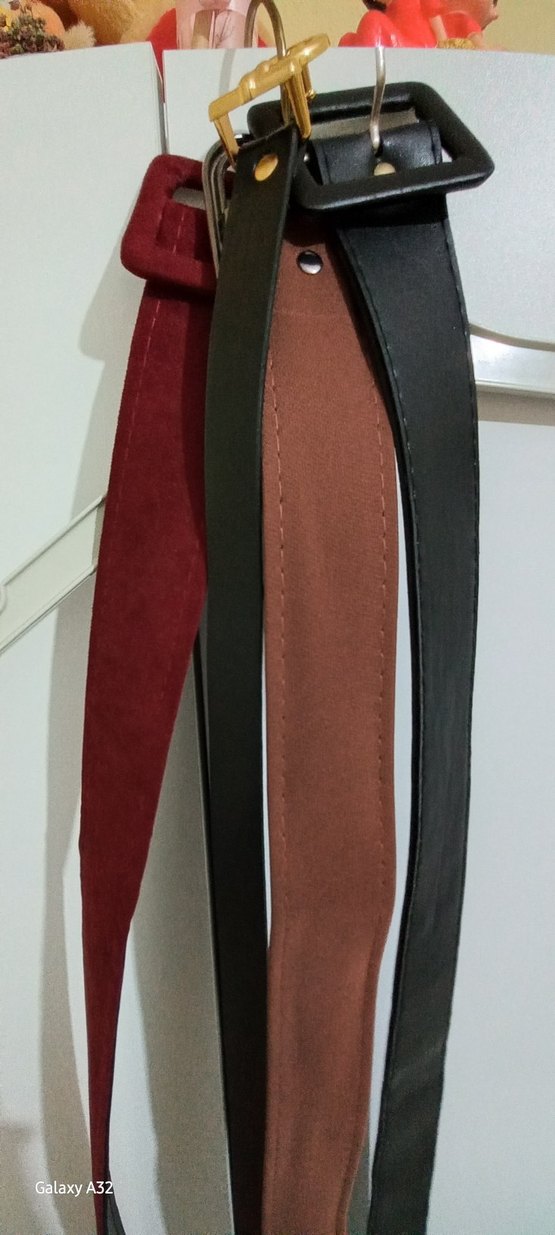 Bordo Süet Tokalı Kadın Kemer - Görsel 5