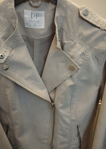 Gri Süet Kadın Biker Ceket - Görsel 5