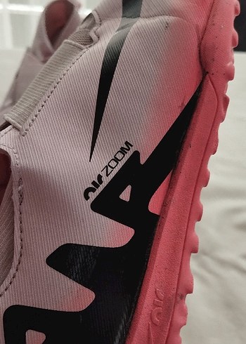 Gri-Pembe Erkek çocuk  Futbol Ayakkabısı Velcro - Görsel 5