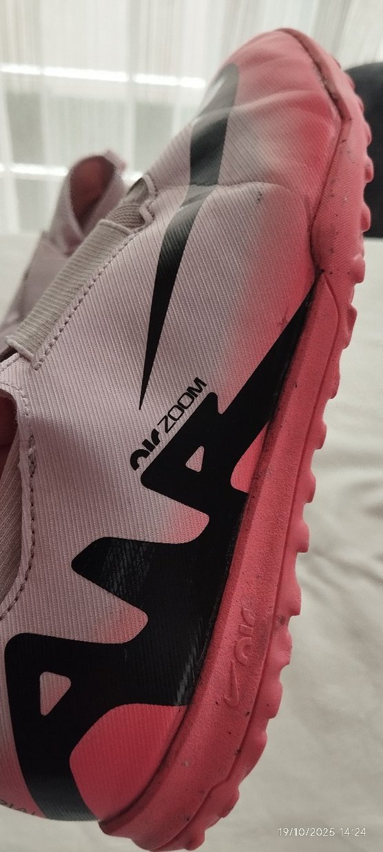 Gri-Pembe Erkek çocuk  Futbol Ayakkabısı Velcro - Görsel 5