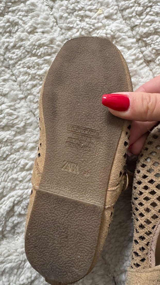 Kızlar için Toka Detaylı Kahverengi Babet - Görsel 2