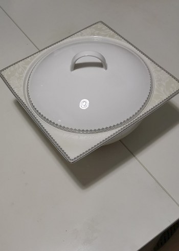 Klasik Beyaz Kapaklı Porselen Servis Kasesi - Görsel 2