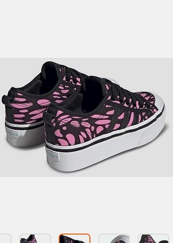 Adidas Zebra Desenli Pembe Spor Ayakkabı - Görsel 2