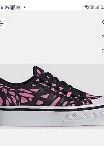 Adidas Zebra Desenli Pembe Spor Ayakkabı - Görsel 4