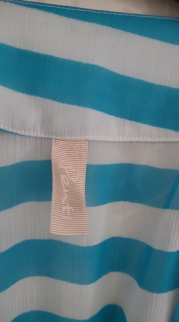 Mavi V Yaka Midi Bohem Pareo - Görsel 2