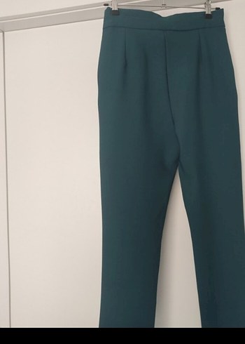 Kemerli Midi Kadın Kumaş Pantolon - Görsel 3