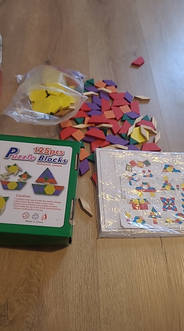 Ahşap Tangram Zeka Blokları 125 Parça - Görsel 3
