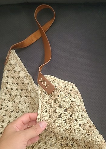 LC Waikiki Bej Dantel Detaylı Örgü Kadın Çanta