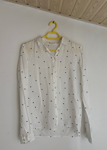 Beyaz Palmiye Gömlek - Görsel 2