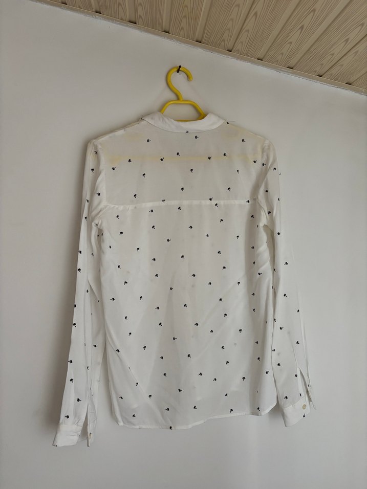 Beyaz Palmiye Gömlek - Görsel 3