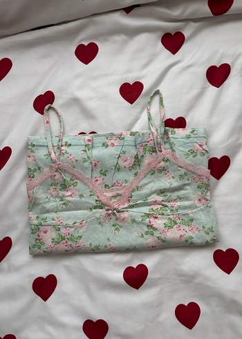 Vintage Çiçekli Askılı Gecelik - Görsel 2