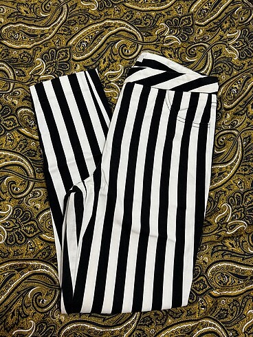 Twist çizgili pantolon