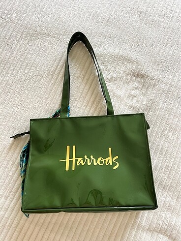 Beden yeşil Renk Harrods kol çantası