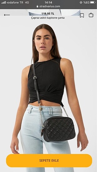 Stradivarius siyah çanta
