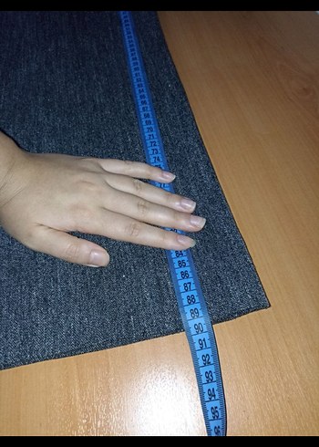 Gri Düğmeli Keten Kumaş Kadın Pantolon - Görsel 5