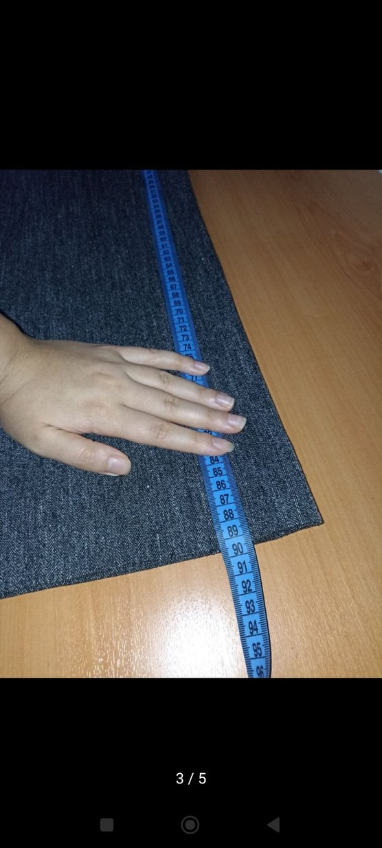 Gri Düğmeli Keten Kumaş Kadın Pantolon - Görsel 5