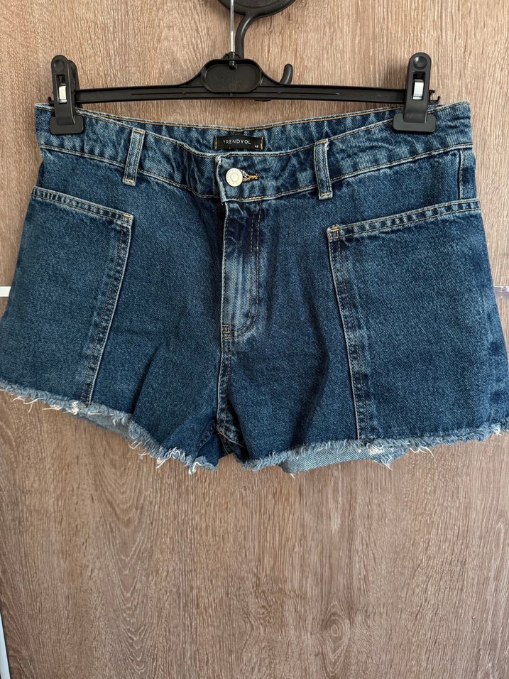 Kadın Lacivert Mini Kot Şort - Görsel 2