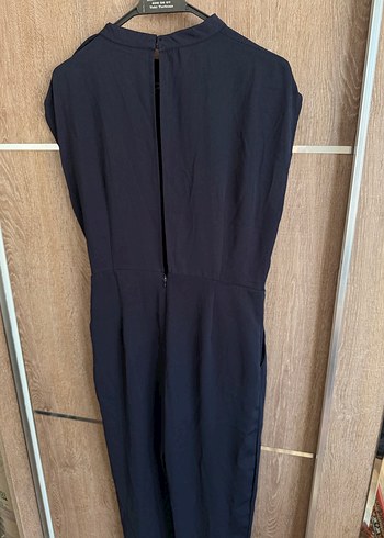 Lacivert Kemerli Kadın Uzun Tulum - Görsel 2