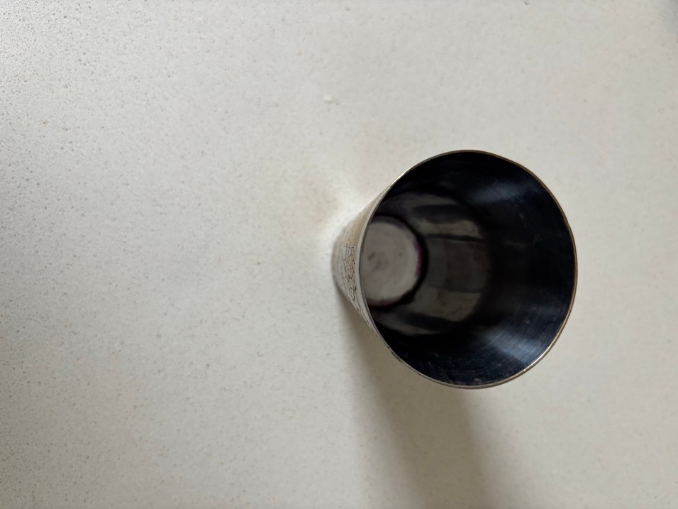 Altın Renkli Parlak Desenli Metal Bardak - Görsel 3