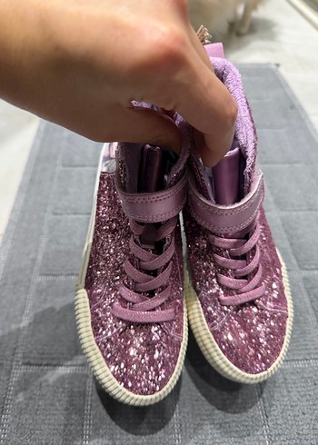 Kız Çocuk Mor Parlak Spor Ayakkabı - Görsel 4