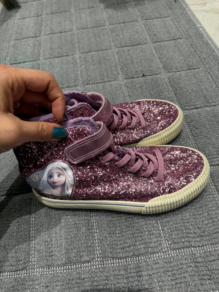 Kız Çocuk Mor Parlak Spor Ayakkabı - Görsel 2