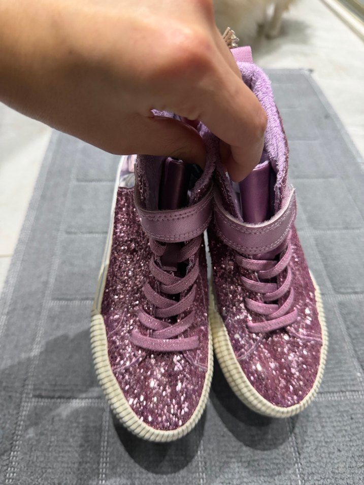 Kız Çocuk Mor Parlak Spor Ayakkabı - Görsel 4