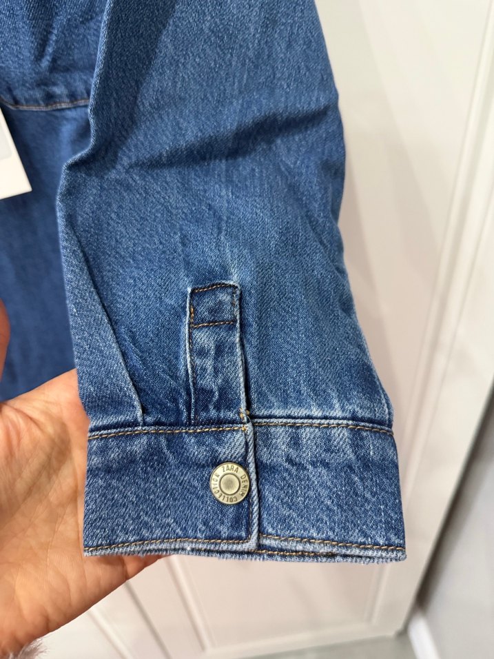 Kız Çocuk Denim Gömlek Uzun Kollu - Görsel 3