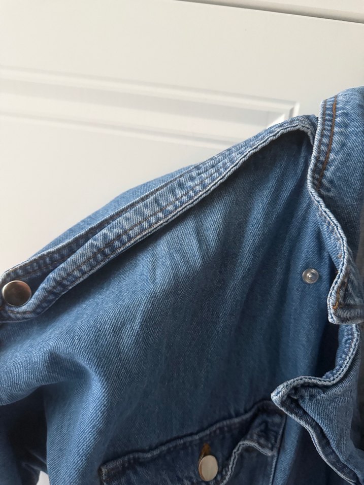 Kadın Mavi Denim Uzun Tulum - Görsel 3