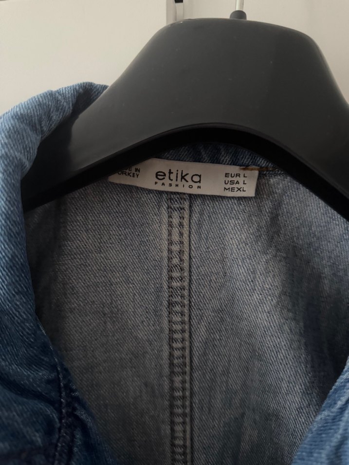 Kadın Mavi Denim Uzun Tulum - Görsel 4