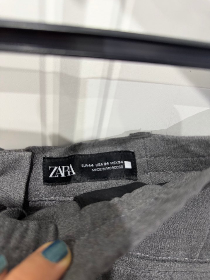 Gri Kemerli Rahat Kesim Kadın Pantolon - Görsel 4