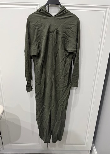 Haki Kadın Uzun Keten Elbise - Görsel 3