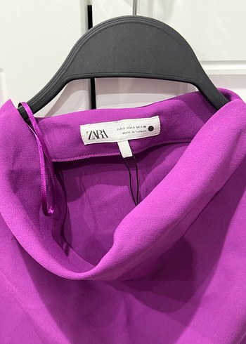 Mor Drapeli Uzun Kadın Elbise - Görsel 2