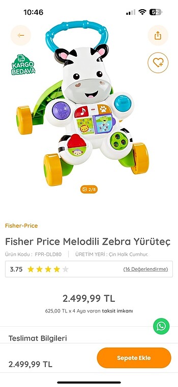 Beden Yürüteç fisher price