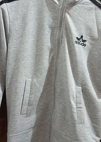 Gri Fermuarlı kadın Sweatshirt - Görsel 3