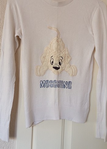 Moschino Beyaz Örgü Baskılı Köpek Kıyafeti - Görsel 3