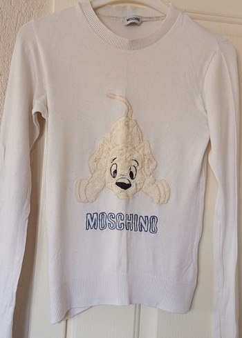 Moschino Beyaz Örgü Baskılı Köpek Kıyafeti - Görsel 2