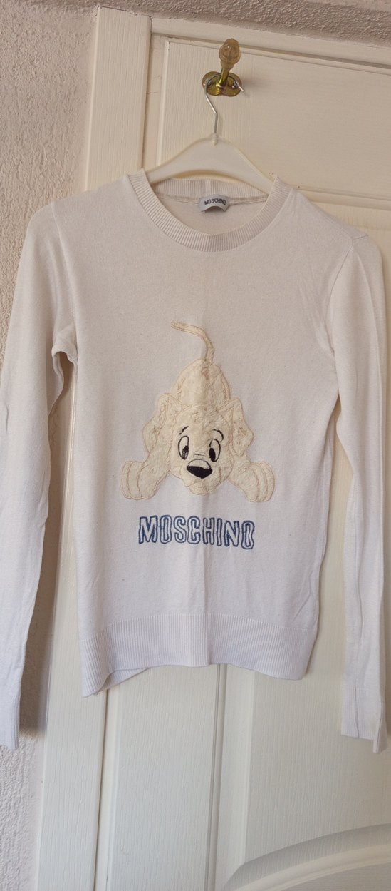 Moschino Beyaz Örgü Baskılı Köpek Kıyafeti - Görsel 2