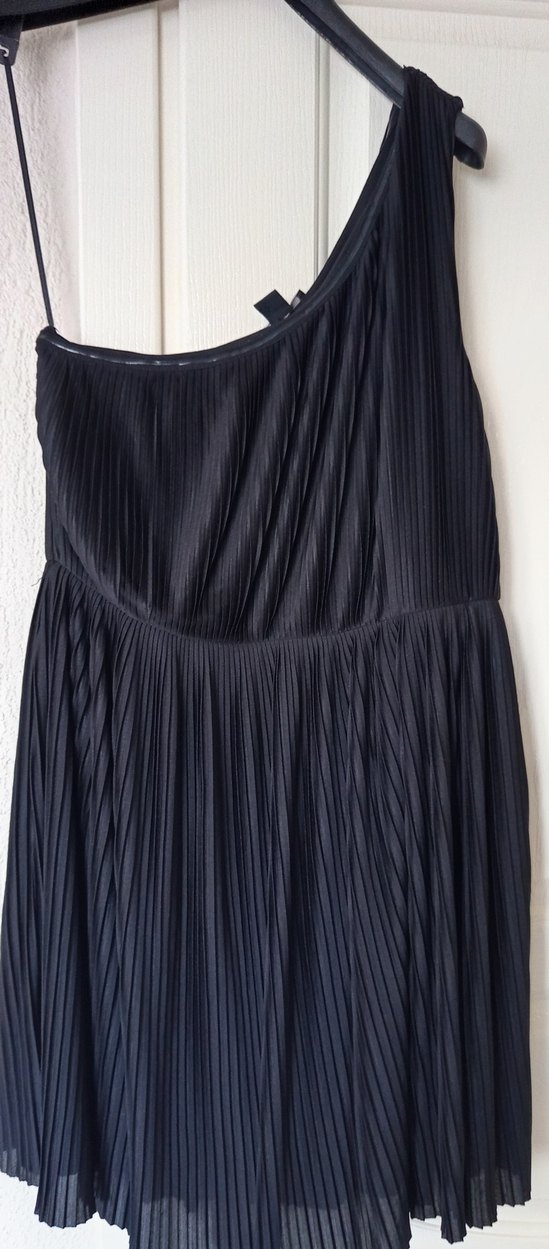 Siyah Pilili Straplez Uzun Abiye Elbise - Görsel 2