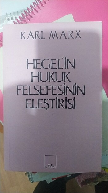 Marx, Hegel Hukuk Felsefesinin Eleştirisi 
