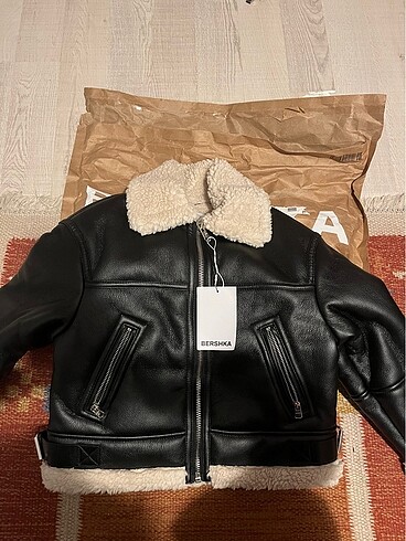 Zara kürklü biker deri ceket