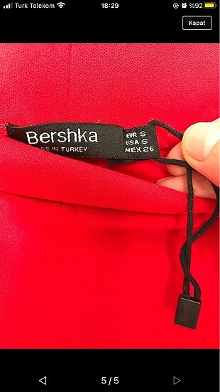 s Beden kırmızı Renk Bershka pantolon